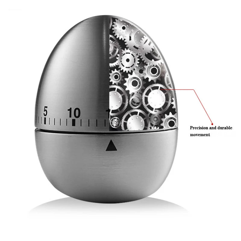 Countdown Cooking Tool Stainless Steel Egg Timer, Kitchen Timer Mechanical Alarm Clock, Generally Used in the Kitchen