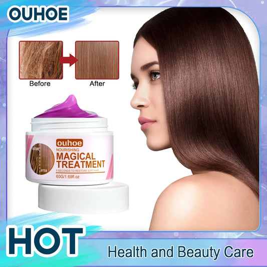 Magical Hair Mask Repair Damaged Frizzy Soft Smoothing Shiny Keratin Hair Treatment Deep Moisturizing Nourishing Hair Scalp Care