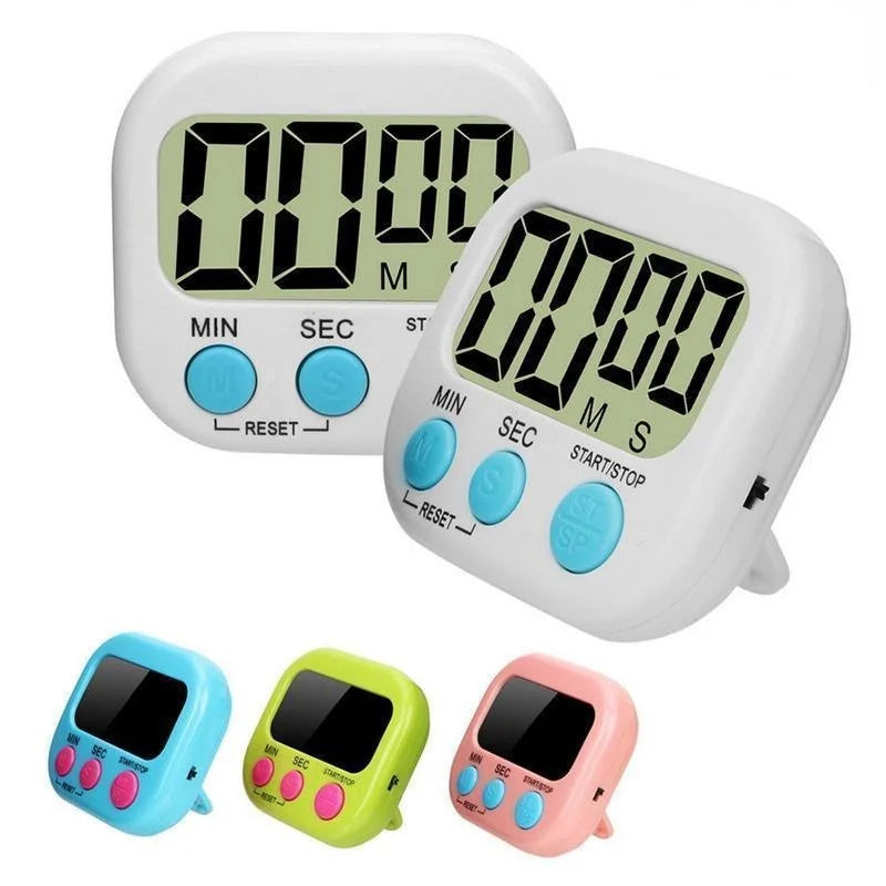 Kitchen Timer Magnetic LCD Digital Countdown Timer Cooking Timer Alarm Clock Home Kitchen Accessories