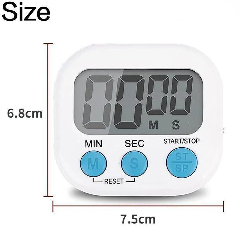 Kitchen Timer Magnetic LCD Digital Countdown Timer Cooking Timer Alarm Clock Home Kitchen Accessories