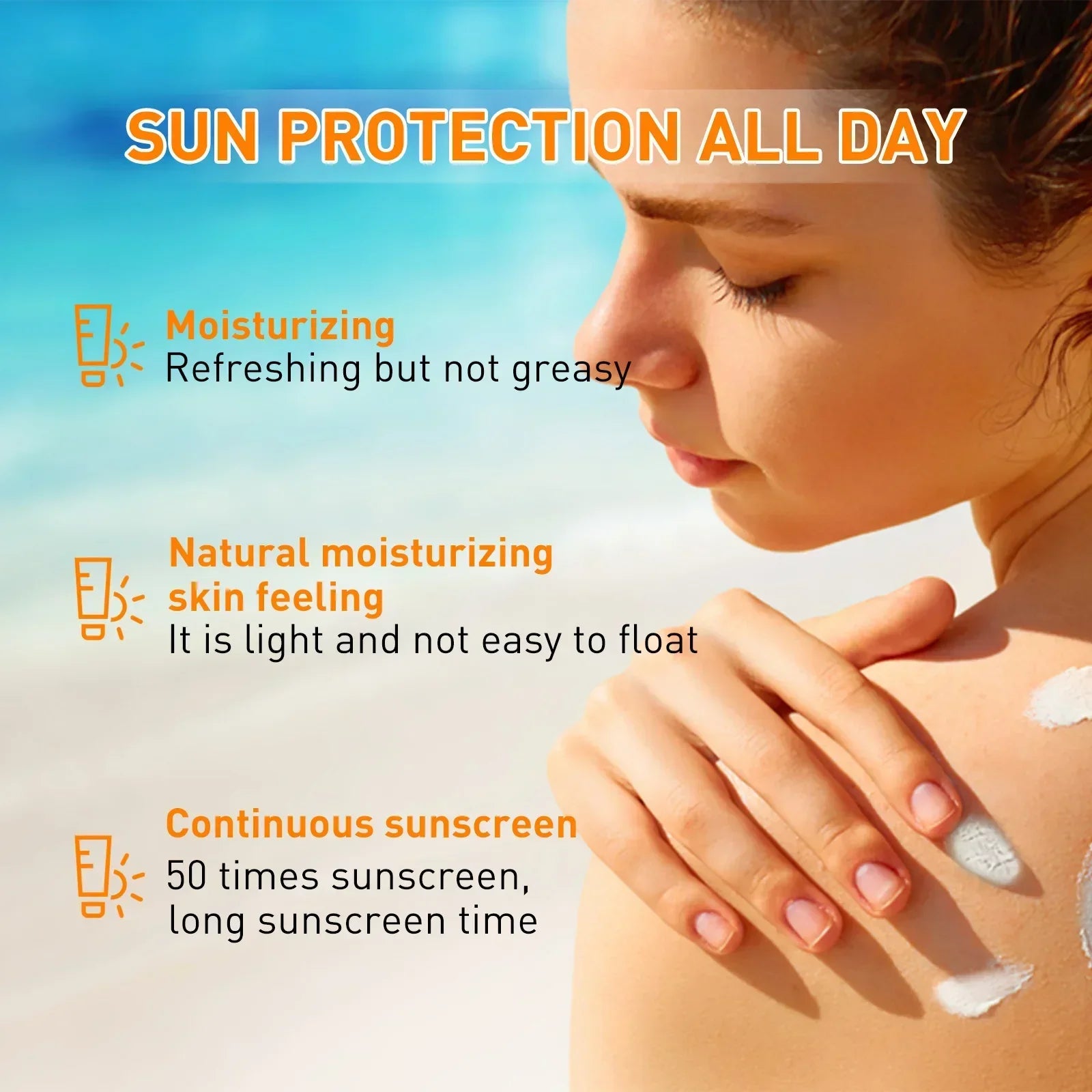 Facial Body Sunscreen Ultra SPF50+ UV Isolation Long Last Protection Whitening Moisturizing Oil Control Sunblock anti Sun Cream