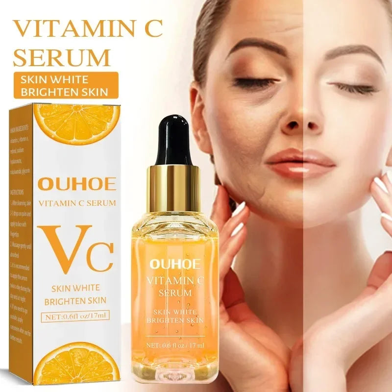 Vitamin C Essence Remove Wrinkle Firming Fade Fine Lines Anti-Aging Moisturizing Brighten Whitening Skin Care Facial Serum Oil