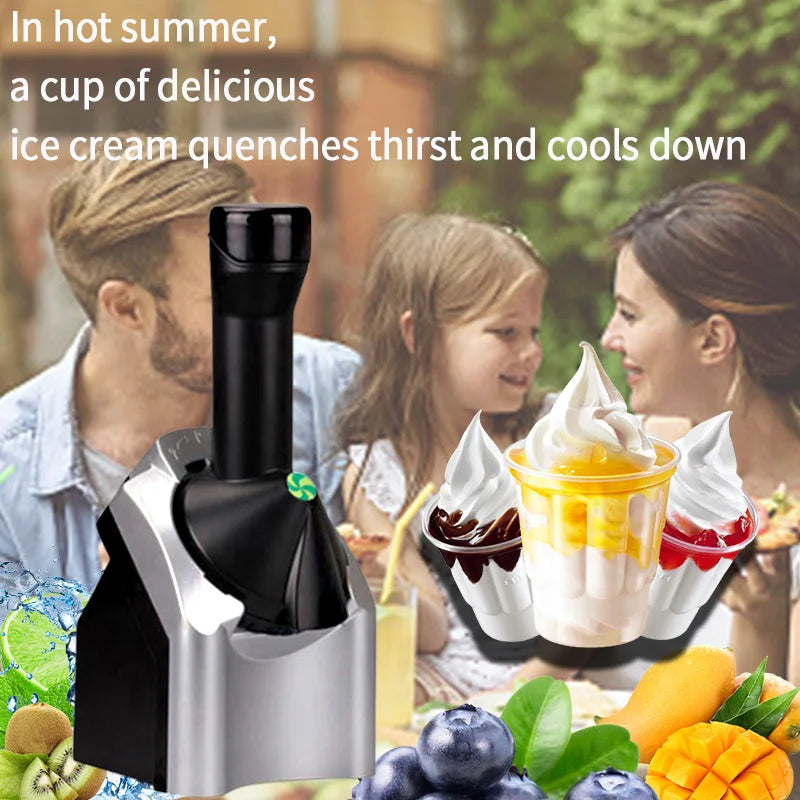 110V 220V 200W Sell Electronic Ice Cream Machine Household Electric Fruit Ice Cream Machine Children'S Ice Cream Maker