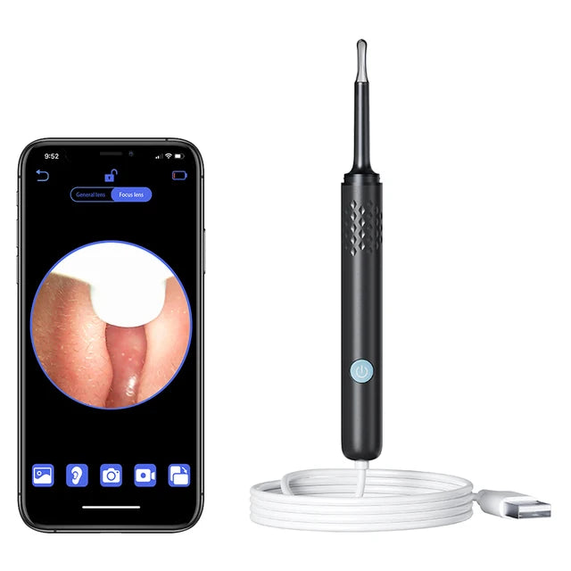 Visual Ear Cleaner with Camera 6 LED Lights 4.0Mm Lens Ear Wax Removal Tool ​500W Pixel Camera Take Video 500W HD Earpick Gifts