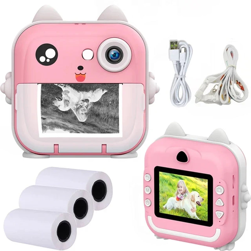 Q5 Kids Camera Instant Print Photo Mini Digital Video Camera for Kids Print Thermal Paper 32G TF Card Educational Toys Gift