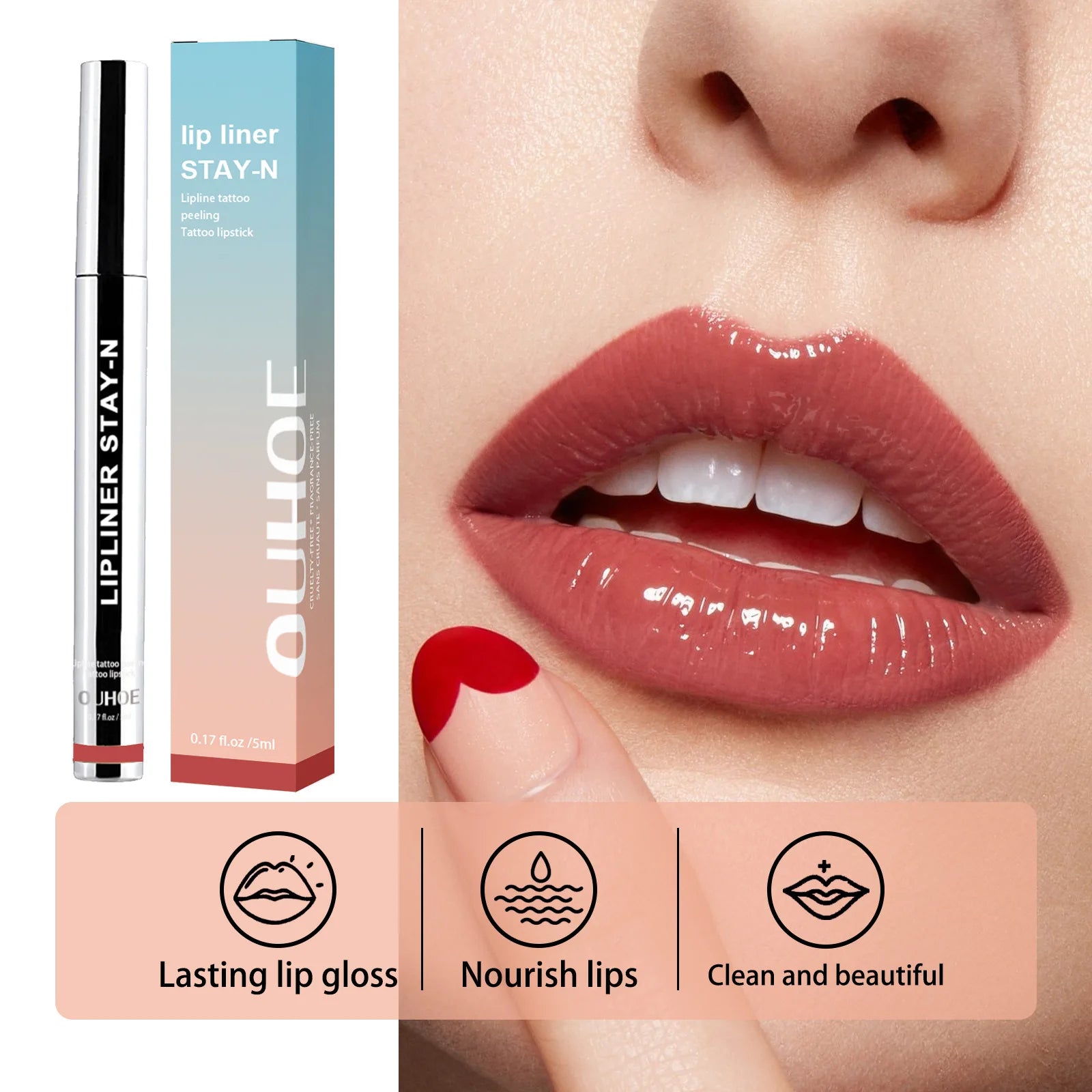 Waterproof Lip Liner Long Lasting Matte Sexy Plumper Peel off Lipliner Contour Tint Lipstick Charming Gloss Tatto Makeup Pencil