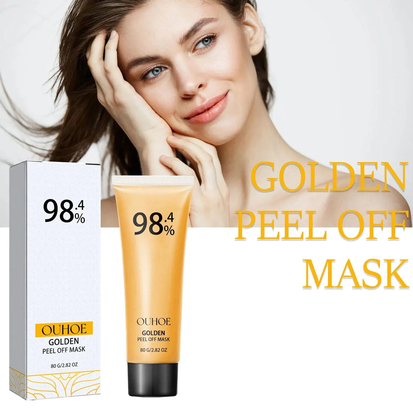 Golden Peel off Mask 98% Remove Blackhead Acne anti Wrinkle Lifting Firming Oil Control Cleansing Pores Shrinking Face Skin Care