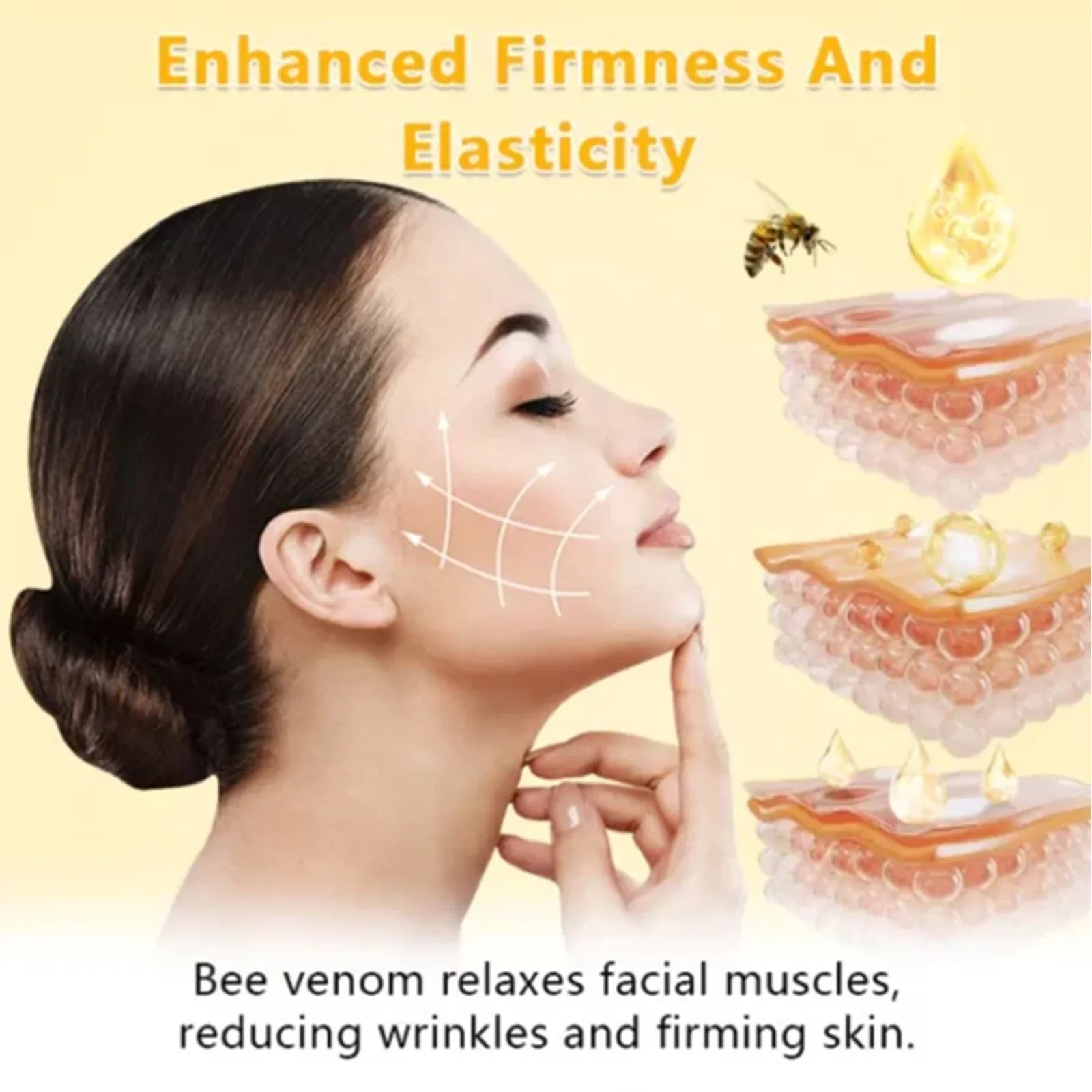 Wrinkle Remover Face Serum anti Aging Lifting Firming Fade Fine Line Shrink Pores Moisturize Bee Venom Essence Skin Care Product