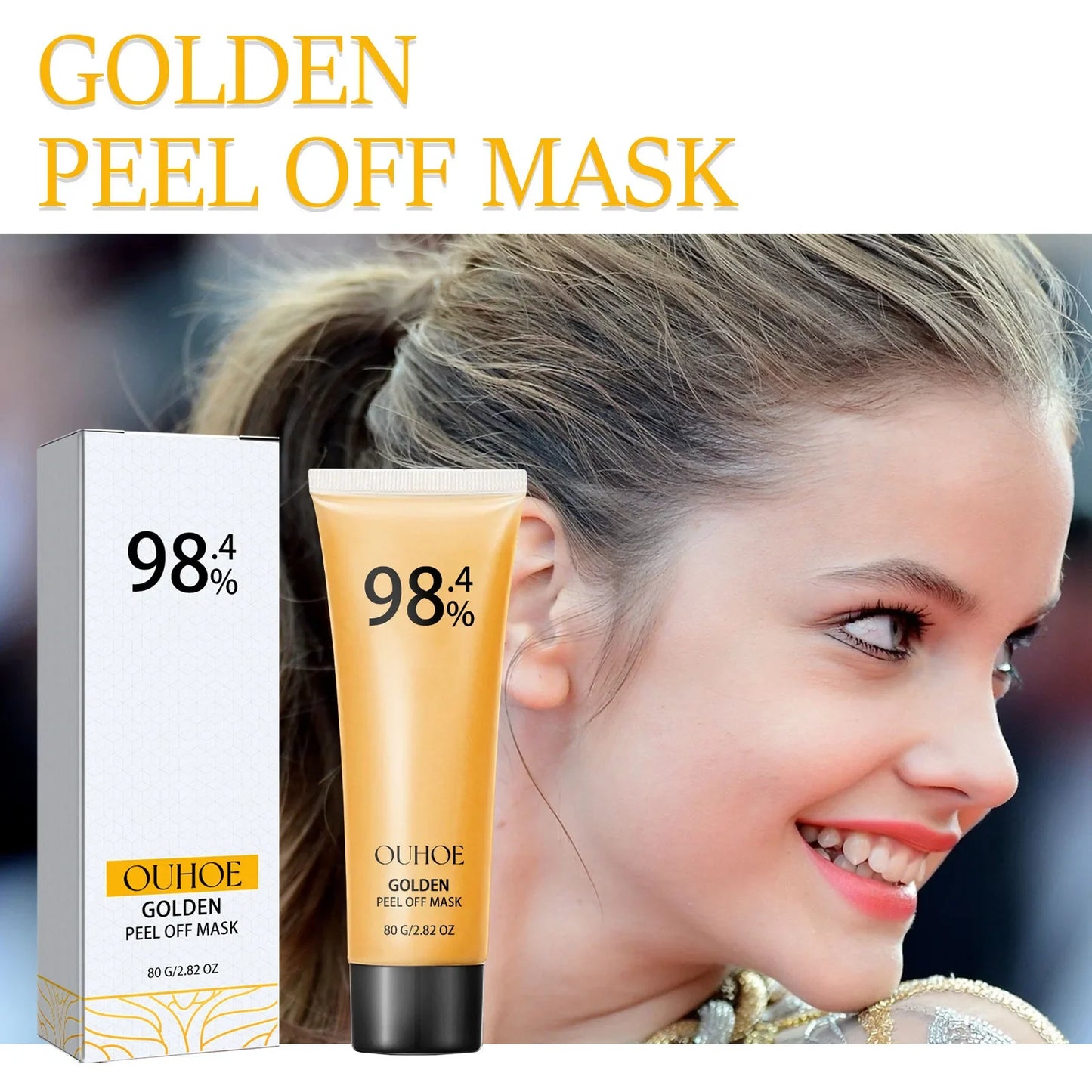 Golden Peel off Mask 98% Remove Blackhead Acne anti Wrinkle Lifting Firming Oil Control Cleansing Pores Shrinking Face Skin Care